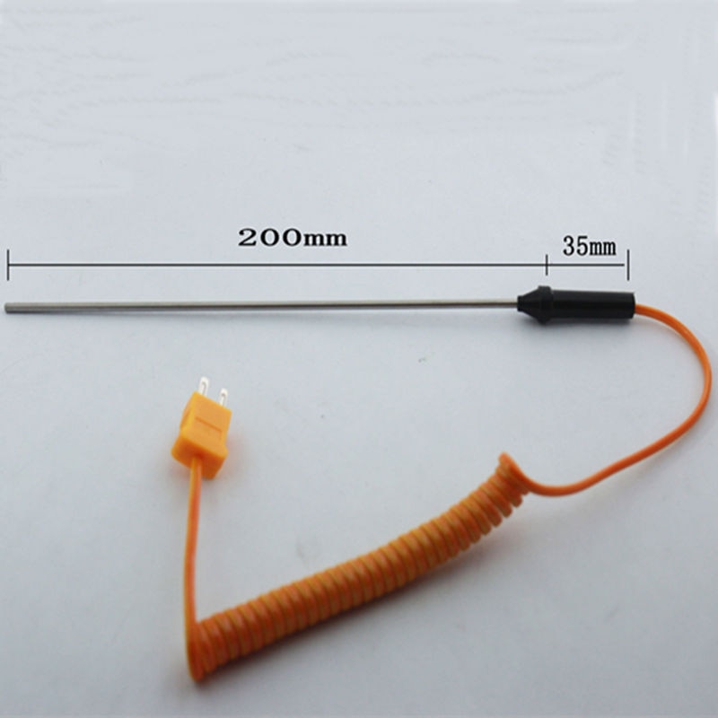 Controlador de temperatura de Sensor de sonda termopar tipo K duradero, 50C a 1200C con Cable de Cable, herramientas de medición Mayitr, 1 ud.