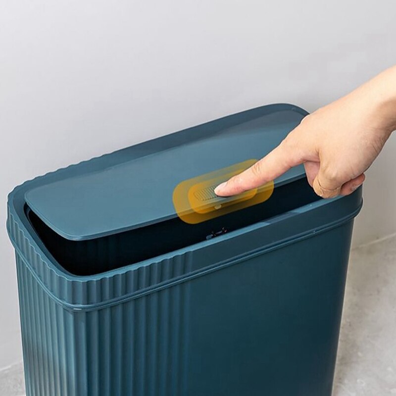 Recycling Bin Trash Can With Lid Garbage Bucket Recycle Bin Containers Trash Can For Kitchen Bathroom Toilet Office