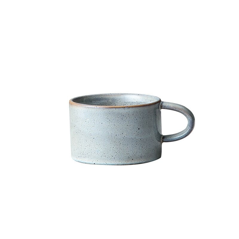 Tasse à café en céramique épaisse pour tasse à café au lait blanc plat tasse à expresso double cappuccino