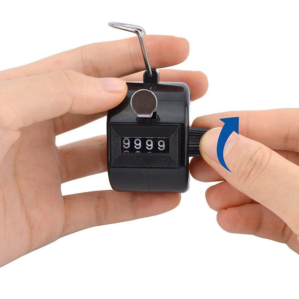4 Digit Mechanical Counter 0000 To 9999 4 Digit Number Manual Mechanical Clicking Hand Counter For Sports Running Kicking
