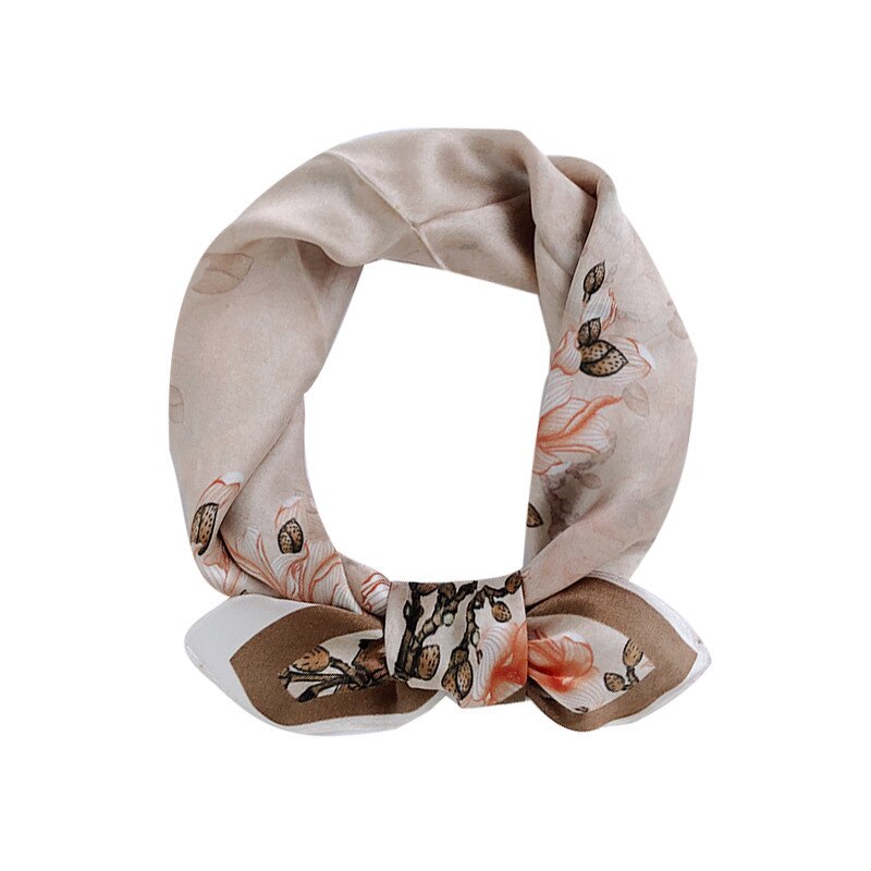 Silketørklæde kvinder hals hår foulard bandana firkantet lille pandebånd hijab 53cm poncho tørklæder pashmina