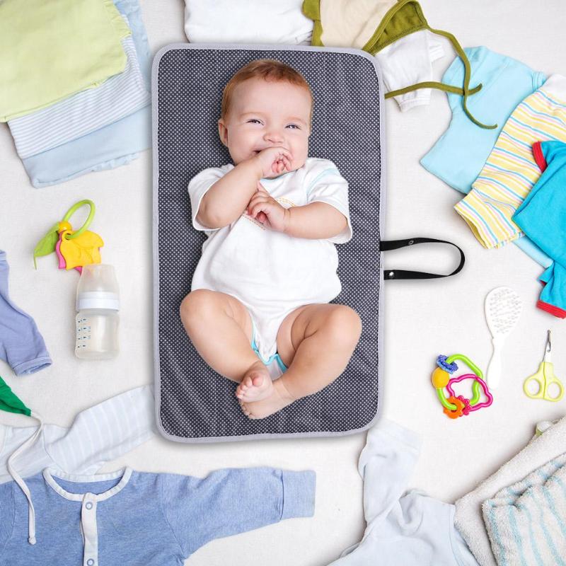 Folding Baby Nappy Changing Pad Waterproof Infant Diaper Change Cotton Mat