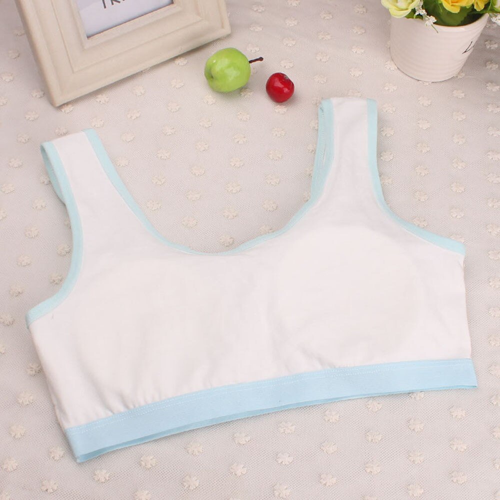 Kids Bra For Teenage Girls Cotton Children Girls Underwear Clothing Teen Sports Bra with Chest Pad Puberty Girl training Bra