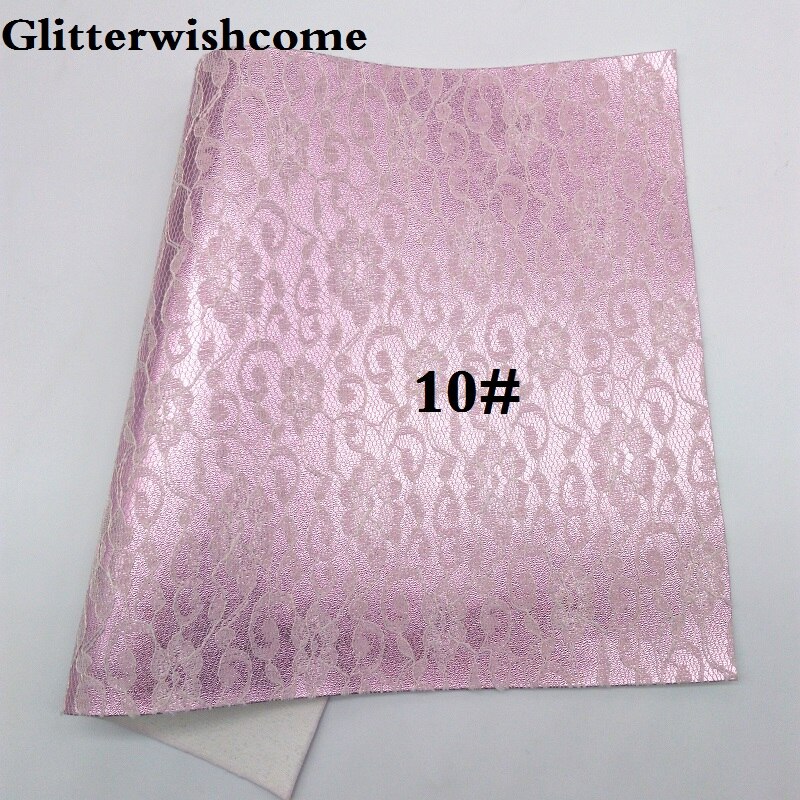 Glitterwishcome 21X29CM A4 Size Vinyl Voor Bows Metallic Synthetisch Leer Met Gewatteerde Kant Faux Lederen Lakens Voor Bows, GM093A: 10