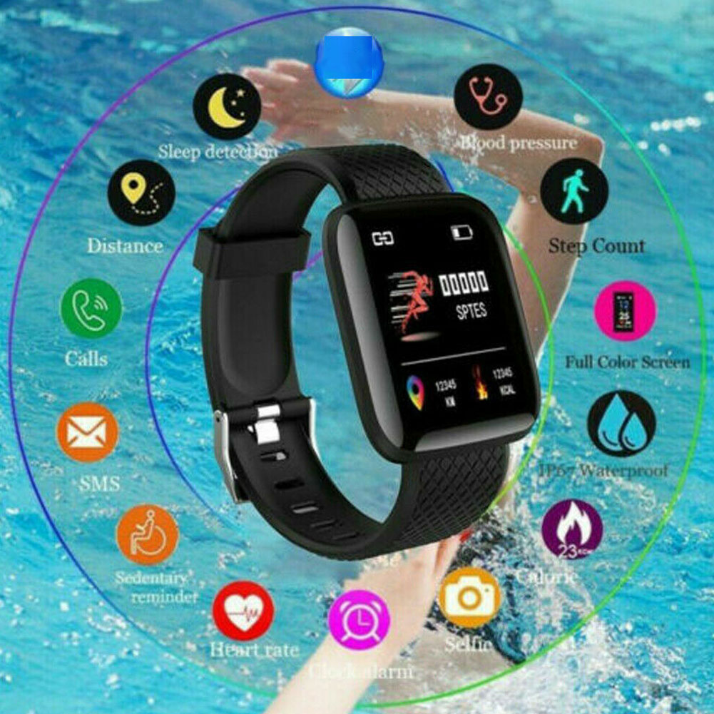Protable Bluetooth Smart Watch Heart Rate Oxygen Blood Pressure Sport Fitness Tracking Device DU55
