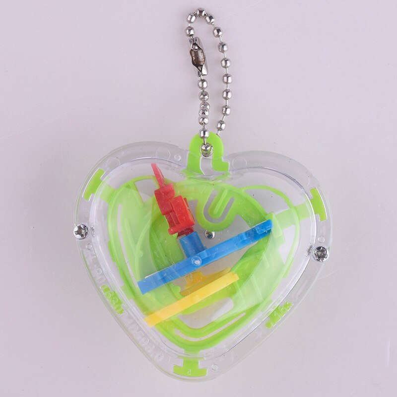50 Steps Heart Shape Labyrinth 3D Maze Portable Mini Early Learning Educational Toys Test Balance Puzzle Kids Toys
