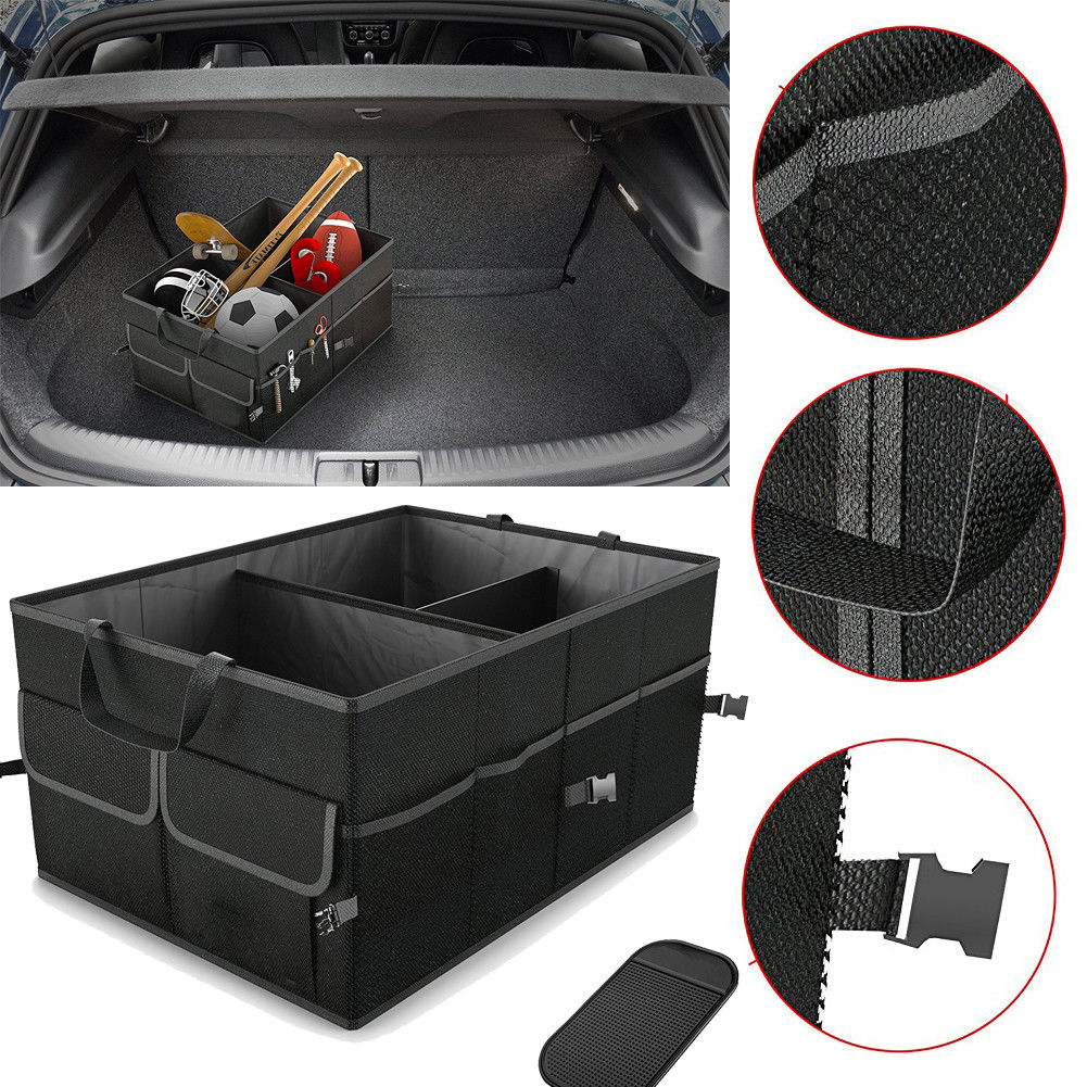 1pcs Trunk Cargo Organizer Folding Caddy Storage Collapse Bag Bin for Car Truck SUV
