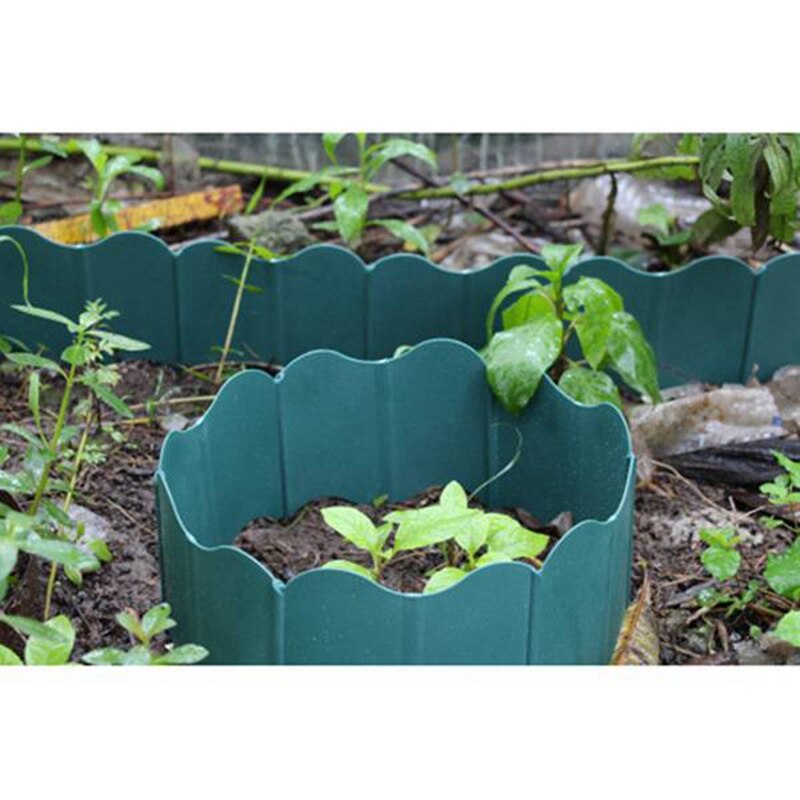 Garden Fence Edging Cobbled Stone Effect Plastic Lawn Edging Plant Border Decorations Flower Bed Border 40Pcs