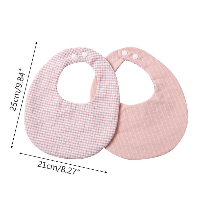 Baby Linnen Katoen Bib Dubbelzijdig Rooster Afdrukken Voeden Schort Speeksel Handdoek Bandana Sjaal Drukknoop Burp Doek