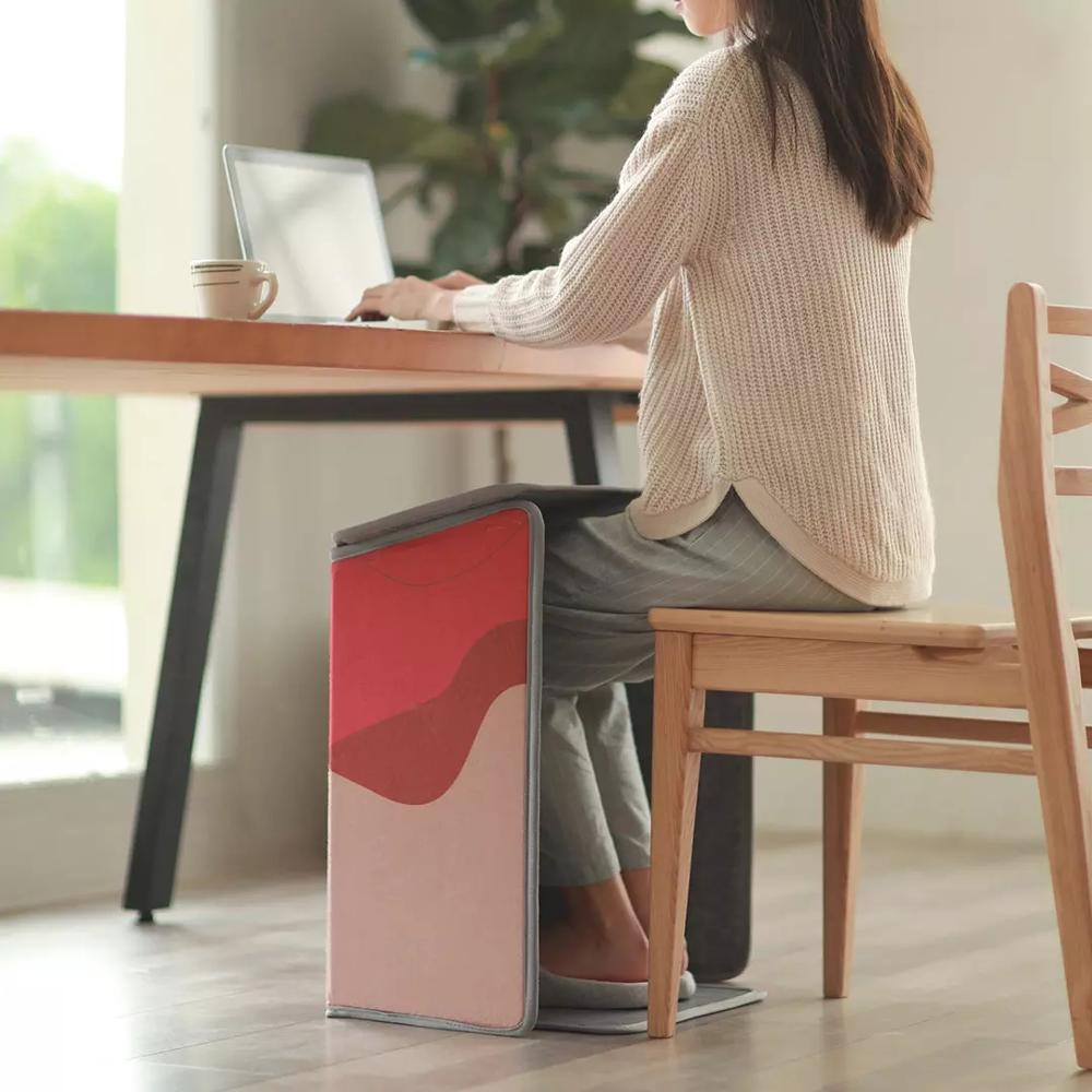 Sothing Electric Foot Warmer Adjustable Thermostat Folding Flat Space Heater Office Under Desk Feet Warmer Silence Operation