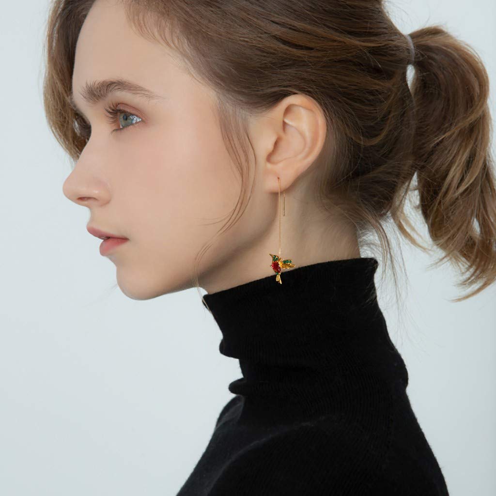 Kolibri Ohrringe für Frauen Mädchen elegante Quaste Charme baumeln Ohrring Modeschmuck Valentinstag Geburtstags
