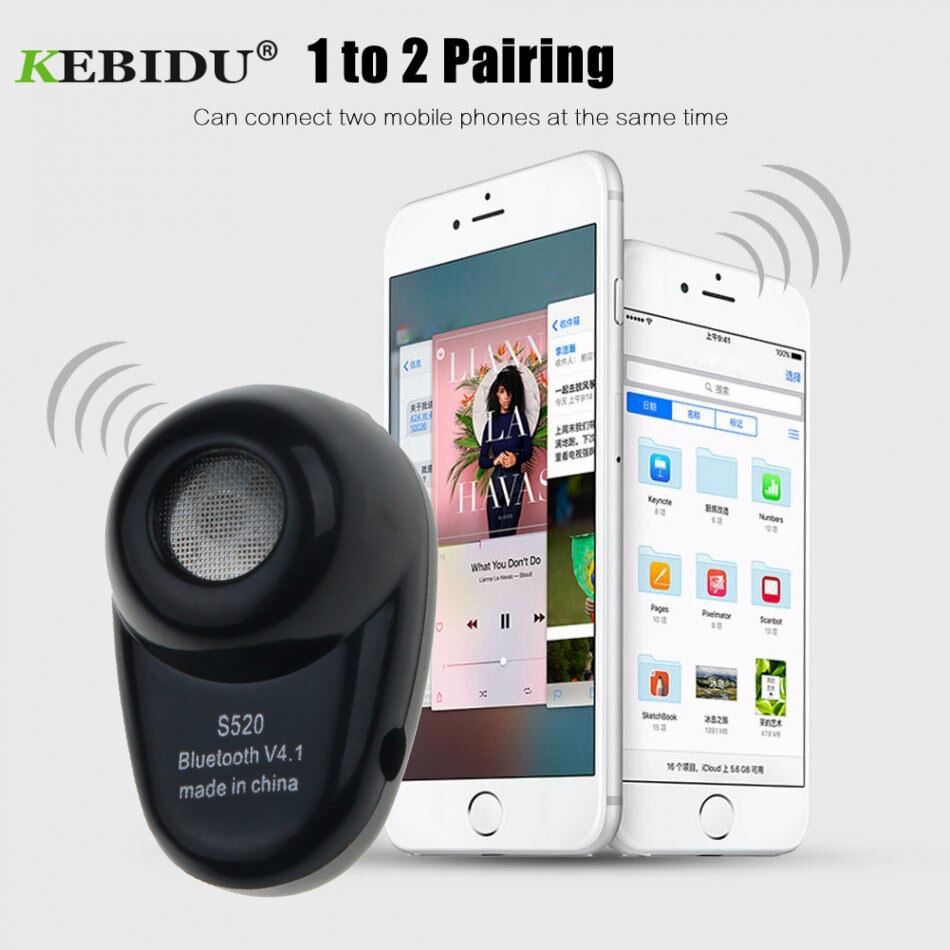 Kebidu Mini Drahtlose Kopfhörer S520 Bluetooth 4,1 Headset Drahtlose Kopfhörer mit Mic Handfree Sprechen für iPhone Huawei Xiaomi telefon