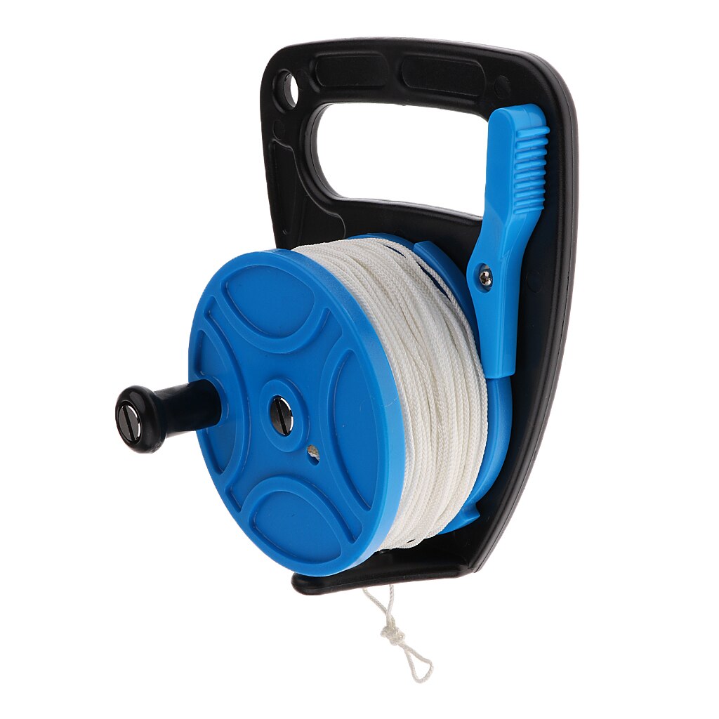 Premium SMB Reel Dive Wreck Scuba Diving Diver Snorkeling Kayak Anchor with Handle & 150ft Strong Line: Blue 83m