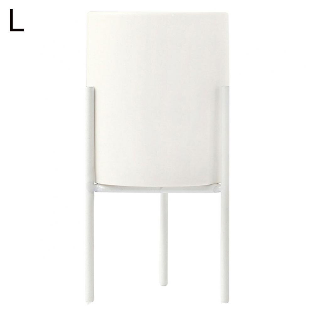 80% Nordic Ijzerwerk Huis Tuin Metalen Rek Beugel Keramische Bloempot Houder Vetplanten Planten Container Planter Stand: White L