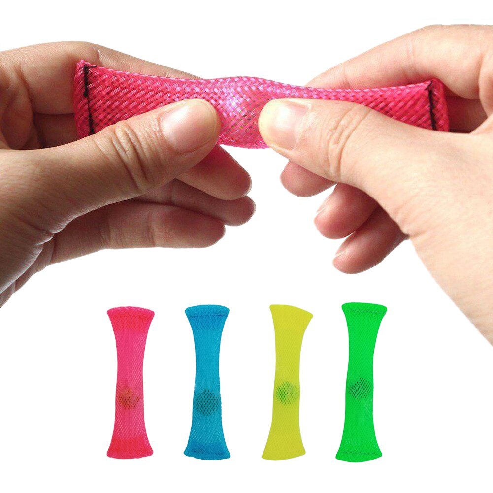 Geflochtene Mesh Einfach Bend Relief Spielzeug Flexibilität Tragbare Fidgets Stress Gequetscht Mit Marmor Sensorischen Kinder Tragen Beständig