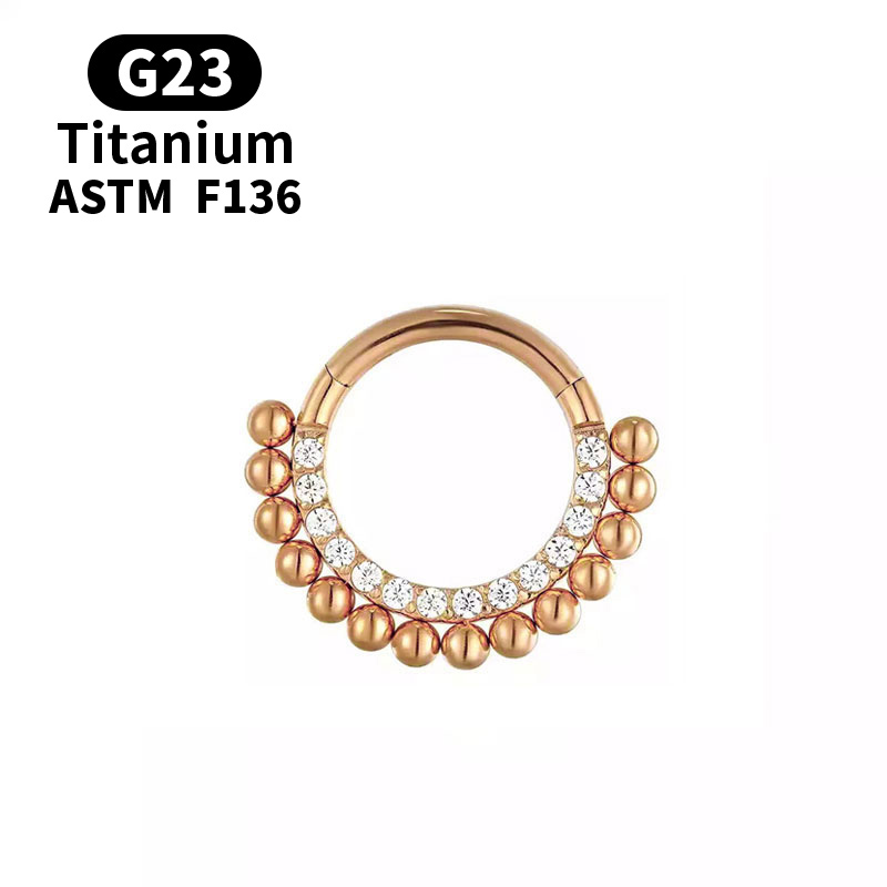G23 titanio Color oro anillos de nariz aro nariz Piercing tabique Clicker 16G cartílago del trago hélice Piercing joyería pendientes de oreja: Negro / Color amarillo dorado claro