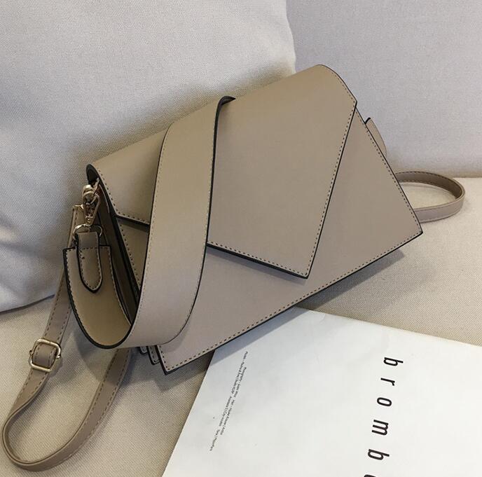 SWDF nouvelle décontracté sac carré en cuir PU femmes sac à main de créateur Simple épaule sacs de messager: Khaki