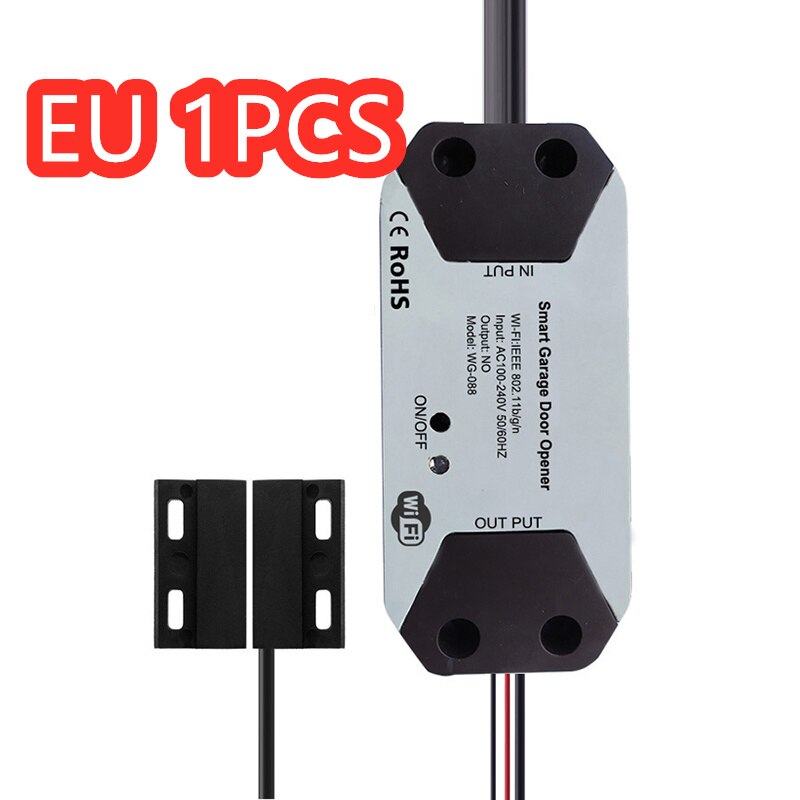 Garagedeuropener Wifi Afstandsbediening Supprot Alexa Google Thuis Voice Afstandsbediening Werk Met Tuyasmart & Smartlife App Smart Home: EU