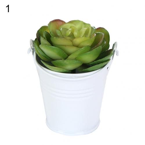 Cubo de hojalata de Color sólido para decoración de jardín, Cubo de hojalata para decoración de hogar y Hotel: Blanco