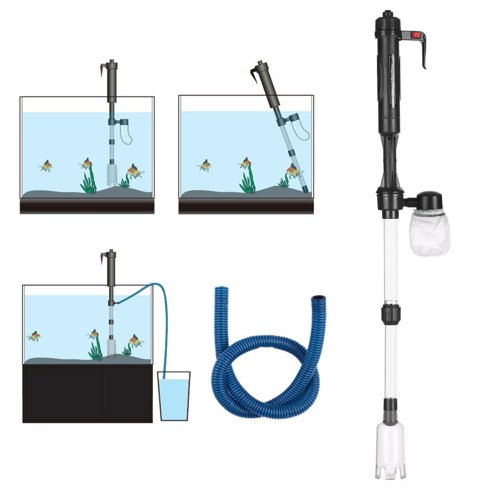 Electric Gravel Cleaner Aquarium Fish Tank Water Changer Sand Washer Vacuum Siphon Operated Gravel Cleaner Aquarium Accessories