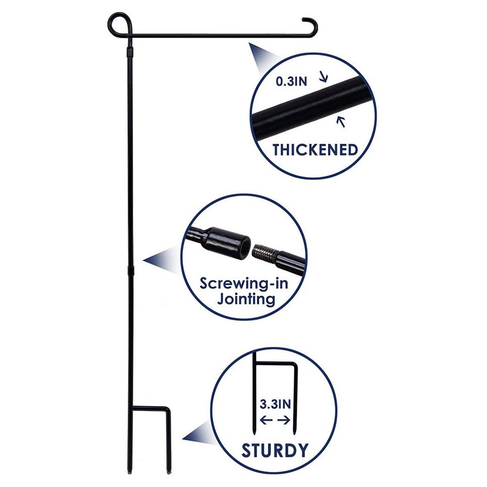 Tuin Vlag Stand Vlaggenmast Yard Vlag Houder Metalen Gepoedercoat Dikker Vlag Houder Voor Vlag Staaf