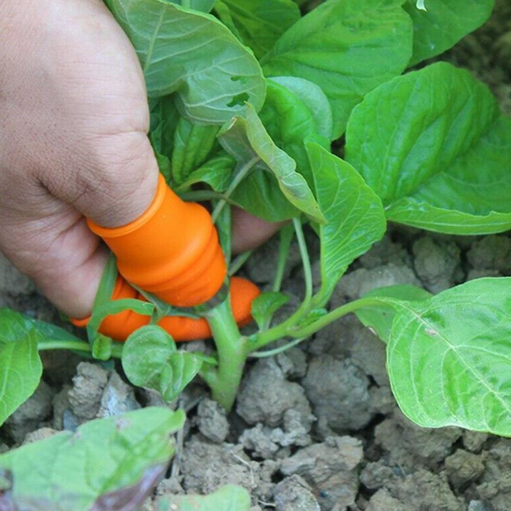 1 stücke Silikon Finger Schutz Schutz Getriebe Sicher Obst Pflücken Werkzeug Garten Protektoren für Schneiden Klinge Ringe Garten Handschuhe