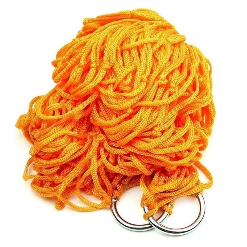 240*80 Nylon Fabric Hammock Mesh Net Hang Strong Beach Hammock Camping For Travel Net Rope Rope Strong M M1D8 For Travel Ha J1M9