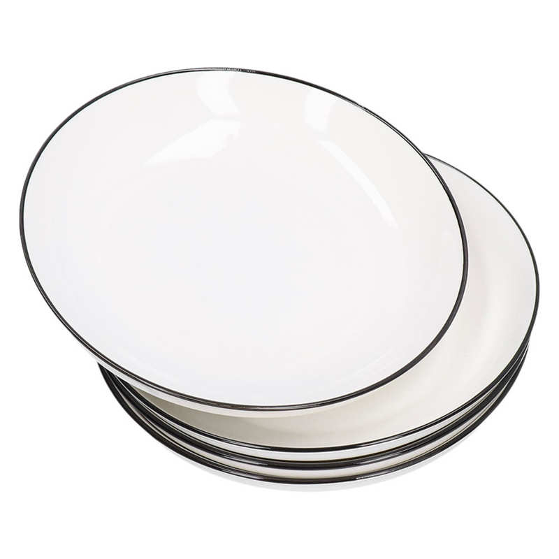 Kitchen Dinnerware Ceramic Dinner Plates 8 Inch for Steak