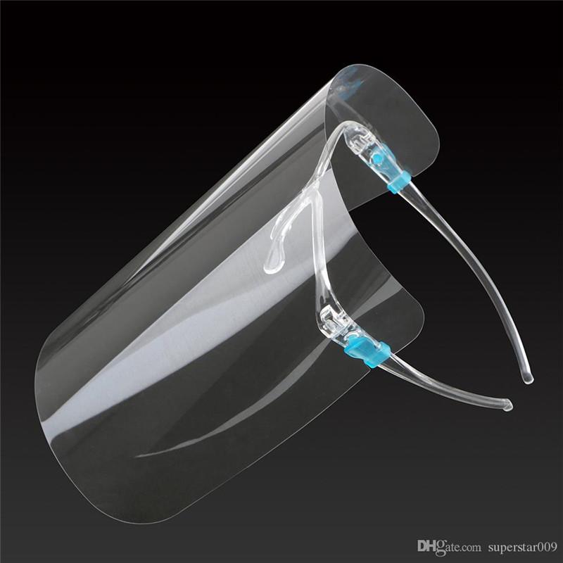 Máscara de plástico transparente con visera protectora para adultos y niños, máscara que cubre la cara, transparente, 10 Uds.