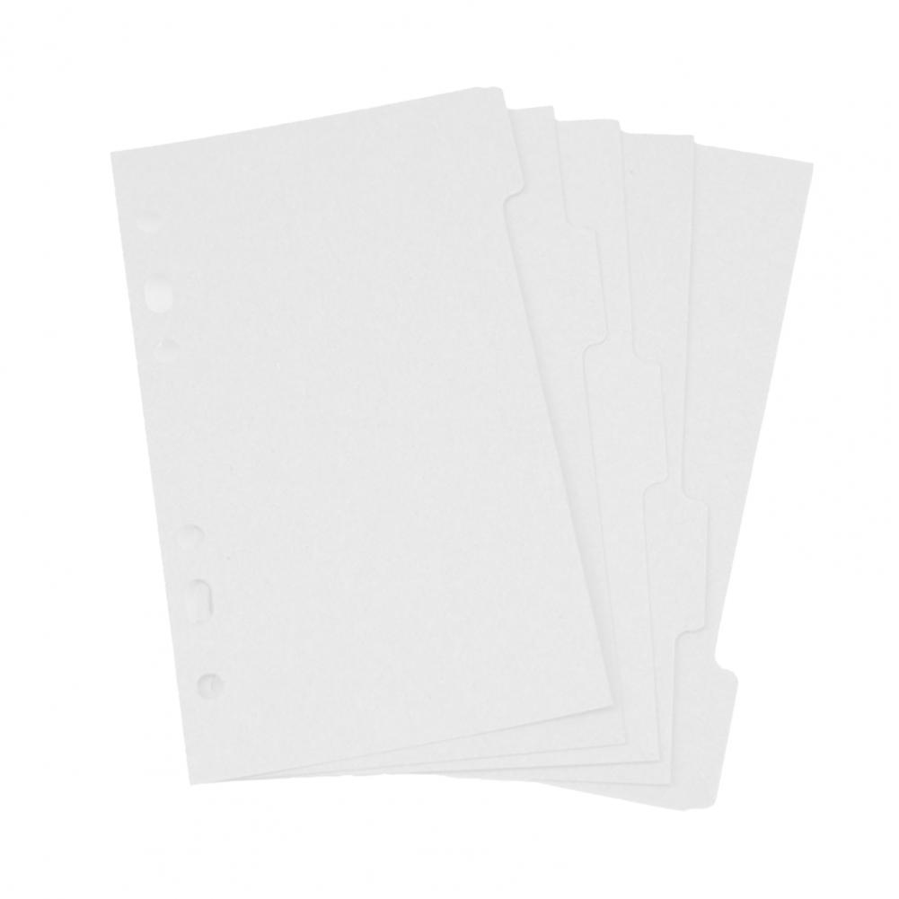 Duże 5 szt. Trwałe notatki na książki dzielniki na przedmioty przekładki na segregatory papierowe trwałe robić biura:  biały XL