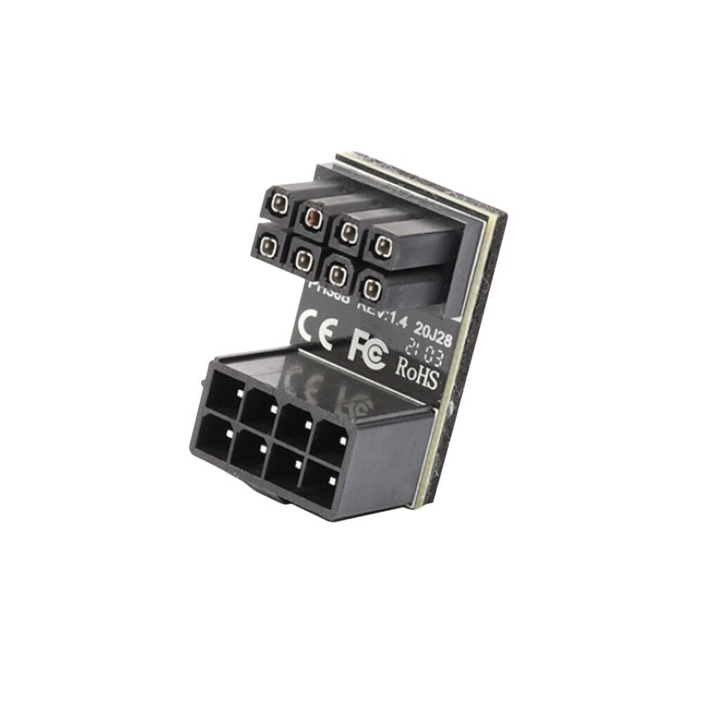 ATX 6 8 Pin Female to Male 180 Degree Angled Adapter 6Pin 8Pin 180 Degree Rotating Angled Adapter for Desktops Graphics Card: 8PIN Opposite