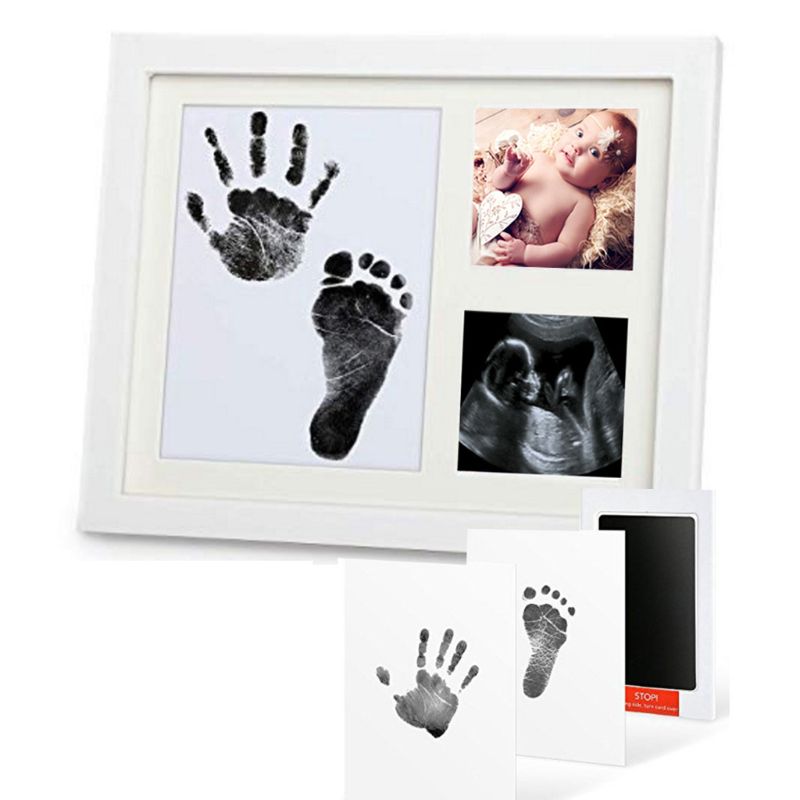 Baby Footprint Kit Handafdruk Fotolijst Met Veilig En Niet-Giftige Inkt Pad Perfect Pasgeboren Herinneringen Meisjes Jongens Douche