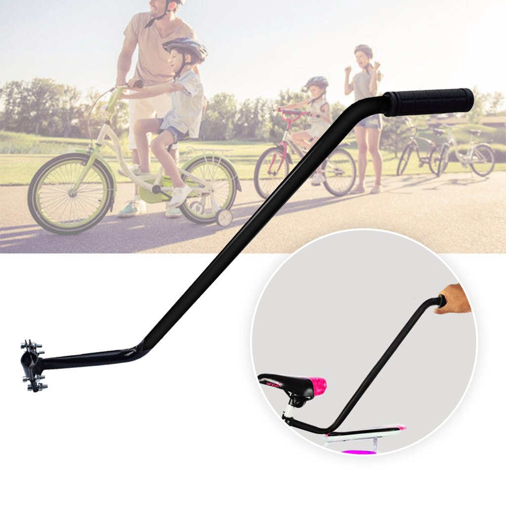 -Bike Training Push Grab Balance Handlebar Bicycle Pole Trainer For Kids Children Learn Cycling Auxiliary Vehicle Bike: Default Title