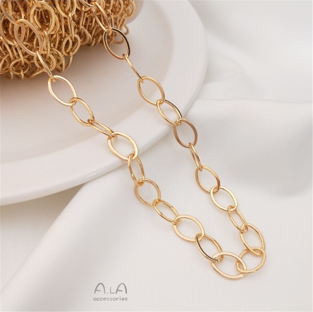 14K vergulde Euramerican wind ruwe ketting ruwe populaire losse ketting diy armband trui ketting materiaal