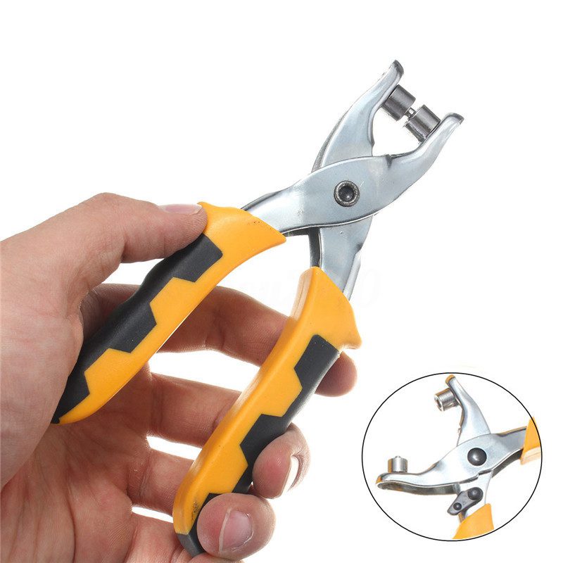 3 in 1 Leder Gürtel Locher + Öse Zange + Druckknopf Tülle Setter Werkzeug Bausatz