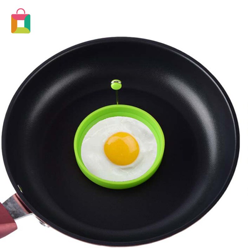 Silikone madlavning morgenmad bradepande ovn stegt æg pandekage ring omelet spejlæg rund shaper æg form køkkenredskab hyggeligt