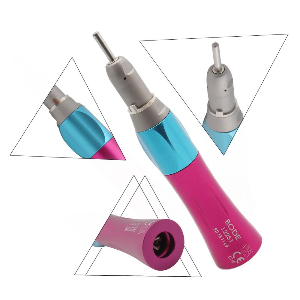Pièce à main dentaire à basse vitesse couleur nez droit contre-Angle moteur pneumatique Turbine à Air BODE 2 trous/4 trous B2/M4 rose/bleu/noir