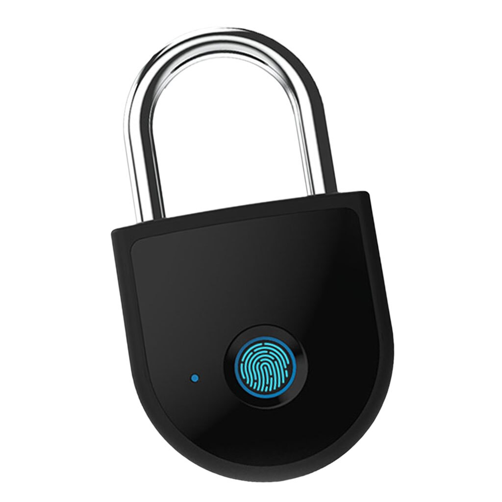 Black Smart Fingerprint Padlock Bluetooth Lock for School Cabinet Convenient