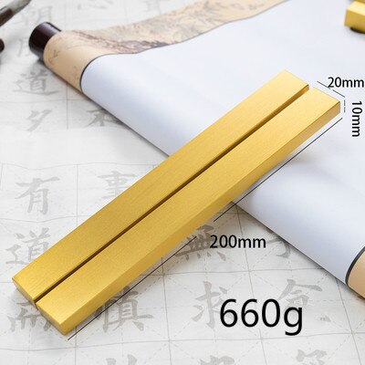 Portable Paperweights Small Solid Brass Paperweights Chinese Tradtional Calligraphy Painting Paperweight Paper Pressing: D