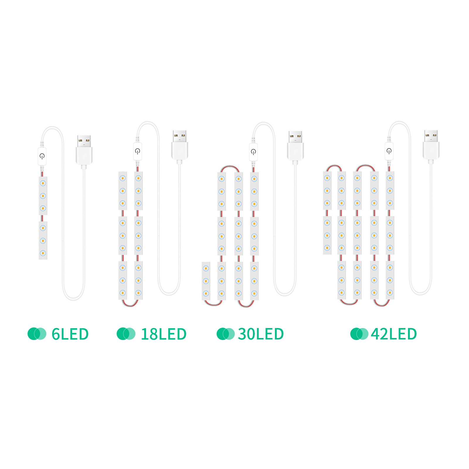 USB LED Strip Lights Dressing Mirror Makeup Mirror Lights Dimmable Touch Control Vanity Mirror Lights Bathroom Mirror Light