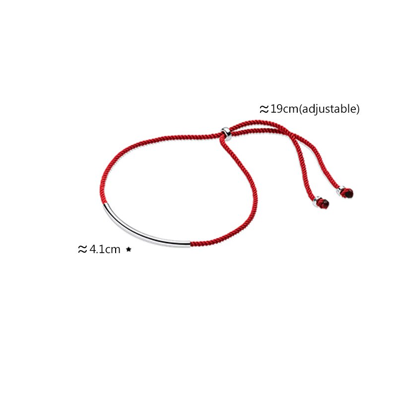 AIFENAO braccialetti alla caviglia con ciondolo a forma di filo rosso a tubo lungo in argento Sterling 925 per donna cavigliere in corda gioielli per donna all'ingrosso
