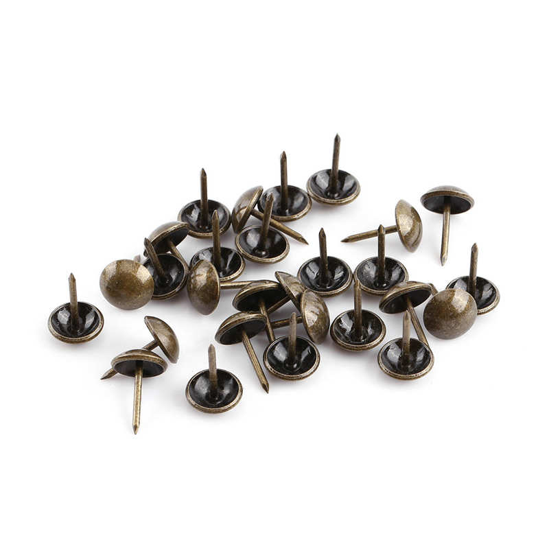 Tachuela decorativa Vintage para muebles, tachuela decorativa con etiqueta metálica de bronce para muebles, sofá y puerta de zapatos, 100 Uds.