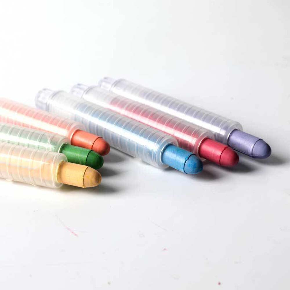 6/12 Pcs Chalks Water-Soluble Dust-Free Color Chalk Drawing Board Erasable Solid Chalk Is Not Easy To Break Drawing Chalks For: 6 colors