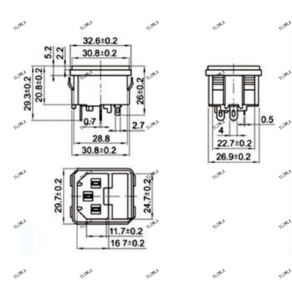 1pcs 10A 250V AC 3 Pin IEC320 C14 Male Inlet Connector Plug Power Socket 10A Fuse Holder Iron Copper Square TUC Adapter Outlet