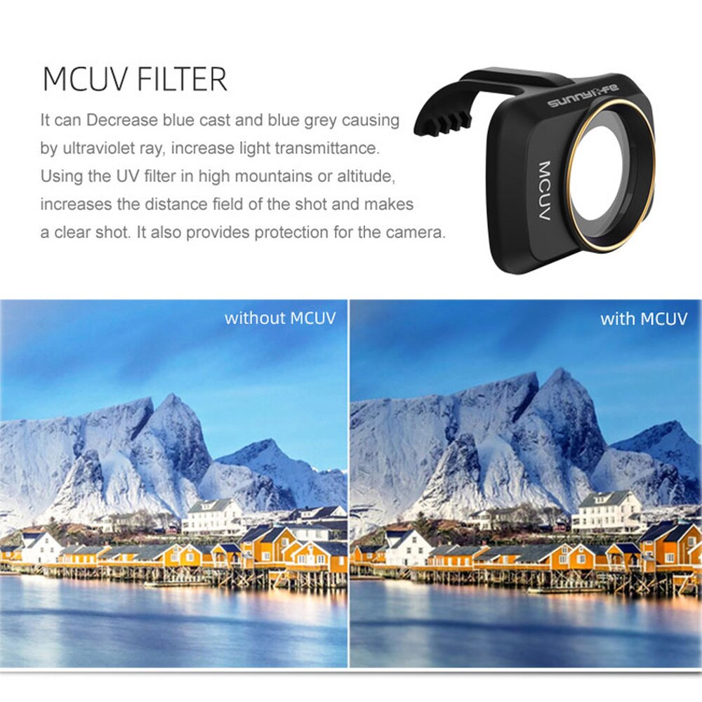Gjort filter til dji mavic mini 2 filtre neutral densitet polar til dji mavic mini 2 kamera tilbehør uv cpl nd ndpl 4/8/16/32s