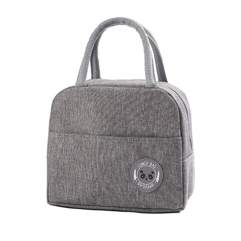 Lunch Zakken Unisex Cooler Tote Draagbare Geïsoleerde Thermische Doos Voedsel Case School Reizen Lunchbox Diner Container Voor Kantoormedewerker: Gray