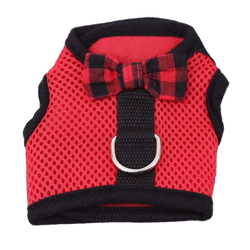 Rabbits Hamster Vest Harness With Leas Bunny Mesh Chest Strap Harnesses Ferret Guinea Pig Small Animals Pet Accessories: red / L