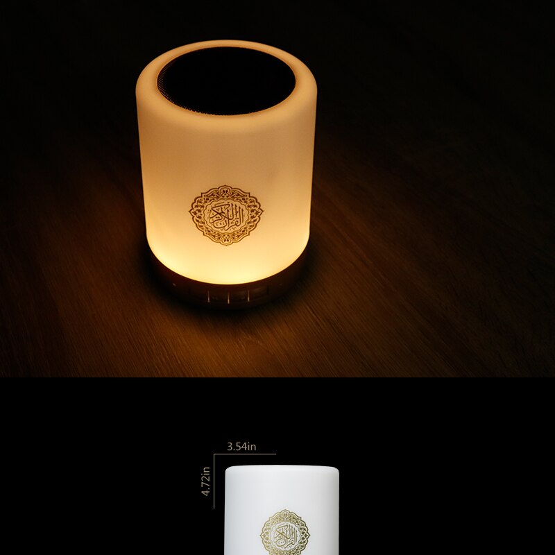 Colorful USB FM Radio Adjustable Small LED Lamp Bluetooth Speaker Touch Remote Control Home Wireless