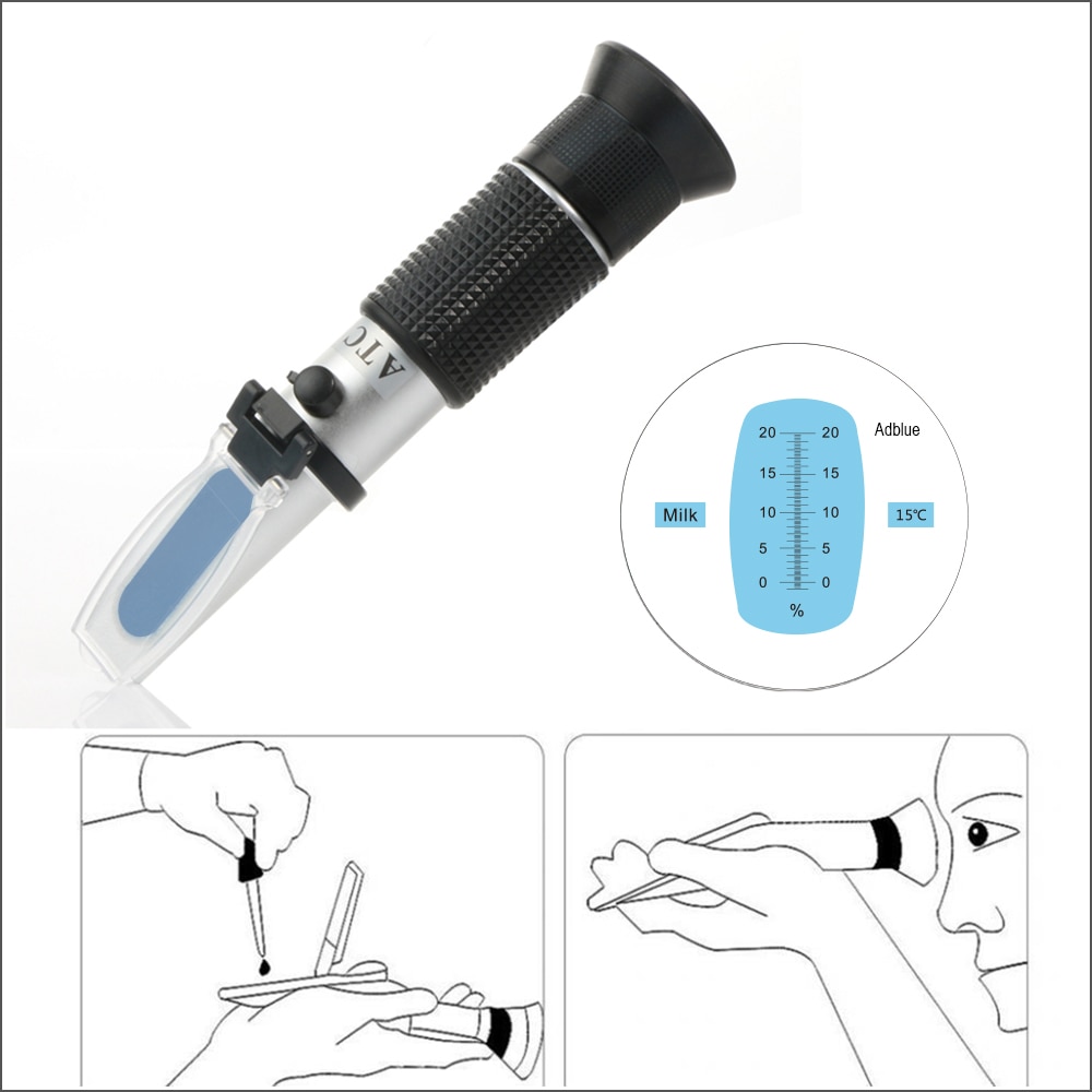 RZ Refractometer Milk Concentration Auto Handheld 0-20% Milk Refractometer Tester Portable Refractometer