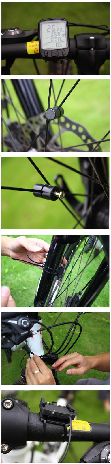 велокомпьютер Digital Speedometer Odometer LCD Waterproof Bike Bicycle Cycling Computer Speed backlight and a large display